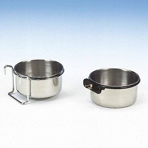 Nobby Edelstahlnapf mit Befestigung, Ring mit Schraube, 8,0 cm 0,15 ltr, 1 Stück