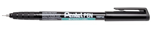 Pentel Permanentmarker xylol-/toluolfrei superfein 0,4 mm Strichbreite 12 Stück schwarz