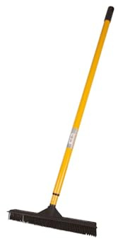 Rubber broom with squeegee