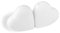 Holst Porzellan HM 001 Salz und Pfeffer Menage Herz, weiß, 6.5 x 3.5 x 6.5 cm 4 Einheiten