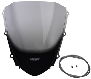 MRA Racingscheibe R rauchgrau CBR 1000 RR SC57 | Racingscheibe, 350 mm Länge, 330 mm Breite, E-Zulassung kompatibel mit Honda CBR 1000 RR Fireblade SC57 2004-2007