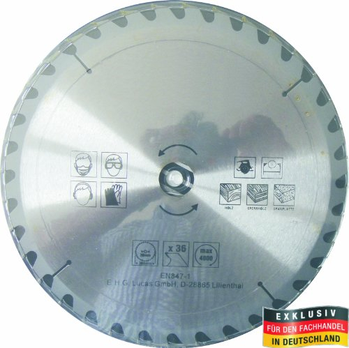 MASTERP Kreissägeblatt aus Metall, 300mm, 36 spezial gehärtete Zähne, für Hand und Tischkreissägen