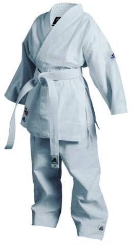 adidas Karateanzug K200E Kids Kinder Judo Anzug (inkl. Gürtel), Weiß, 170/180