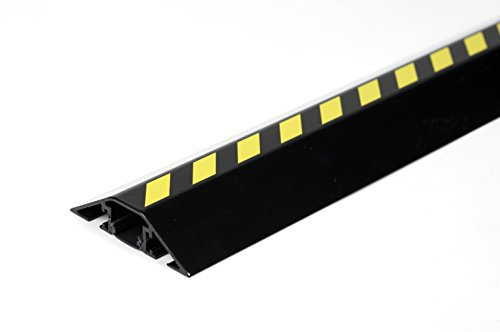 EHA 47761 Aluminium-Kabelbrücke, Signalfarbe, 1,5m Set inklusive Klebeband, schwarz/gelb