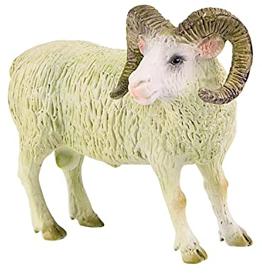 Bullyland 62290 - Spielfigur Schafbock, ca. 7,5 cm große Tierfigur, detailgetreu, PVC-frei, ideal als kleines Geschenk für Kinder ab 3 Jahren