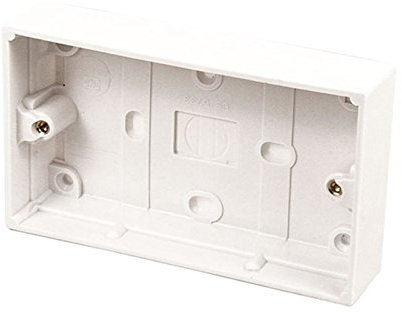 kenable Surface Mount Back Box Pattress Box 2 Gang 25mm