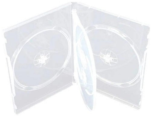 Four Square Media 1 X CD DVD 14mm Clear DVD 4 Way Case for 4 Disc - Pack of 1