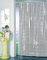 MSV Anti-Schimmel Duschvorhang - Anti-Bakteriell, waschbar, wasserdicht, PVC mit 12 Duschvorhangringen 180x200cm Grau