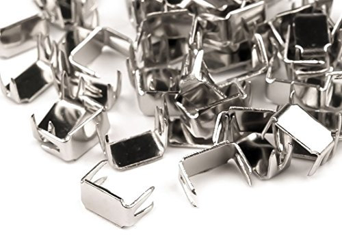 Reißverschluss Endstücke in 3mm verschiedenen Mengen Reißverschlüsse Stopper, Farbe:Silber | 15 Stück