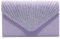 wocharm Womens Ladies Satin Diamante Clutch Bag Envelope Handbag Evening Bridal Bag Wedding Fashion Prom Vintage Shoulder Bags(Pale Light purple)