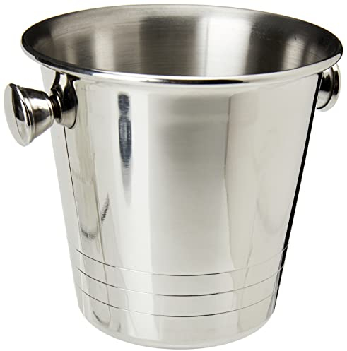 Genware NEV-MSSB10 Mini Stainless Steel Ice Bucket, 10 cm