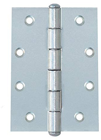 10 Scharniere Schmale Türscharniere Türband 100 x 70 x 2,5 mm Silber Verzinkt
