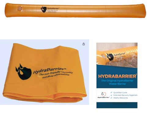 Watershed Innovations Beste Sandsack AlternativeHydrabarrier Standard 4-Zoll-Höhe.Water Diversion Rohre, die die leicht sind, wiederverwendbar, und umweltfreundlich 24 Fußlänge Orange