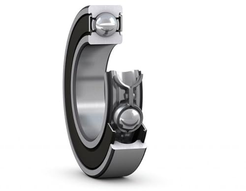 SKF Radial Deep Groove Ball Bearing, 6 ID, Bearing steel