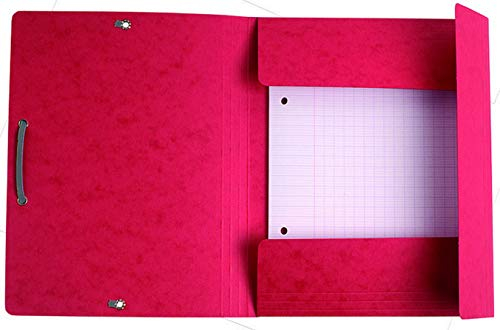 Exacompta 55200E Einschlagmappe DIN A5. Made in Germany. Aus extra starkem Colorspan-Karton mit 3 Innenklappen und 2 Gummizügen Juris-Mappe Sammelmappe für Büro und Schule 1 Stück Zufallsfarbe