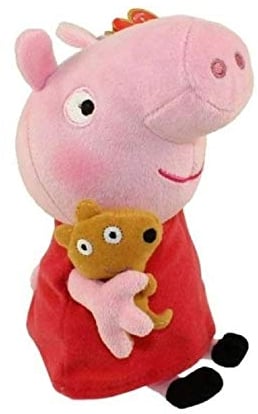 TY Peppa Pig Beanie 10|Peppa Pig Beanie Baby Soft Plush Toy | Collectible Cuddly Stuffed Teddy