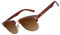 CGID Sonnenbrille Herren Damen Retro Polarisiert Vintage Halbrahmen UV400 Schutz