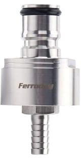 Ferroday Stainless Steel Carbonation Cap Forced Carbonation PET Bottle Filling 5/16 Barb CO2 Coupling to Carbonate Soda Beer Stainless Steel PET Bottle Carbonation Cap + O-ring + Gasket