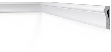 WL6 WALLSTYL Wandleiste - 75 x 22 x 2000 mm - NOËL & MARQUET - eine Marke von NMC - Extrudiertes Polystyrol mit hoher Dichte