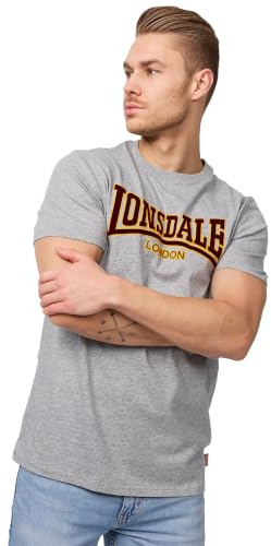 Lonsdale Herren-T-Shirt, 100% Baumwolle, Slim Fit, lässige Alltagskleidung | Atmungsaktives Material, leichter Komfort, Kurzarm-T-Shirt, Shirt mit Rundhalsausschnitt für Fitness, Reisen, Büro & Freizeit