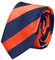 Fabio Farini - Elegante Herren Krawatten gestreift - 6cm/8cm Breite - Männer Schlips als Geschenk oder Anlässe dunkelblau orange 6cm