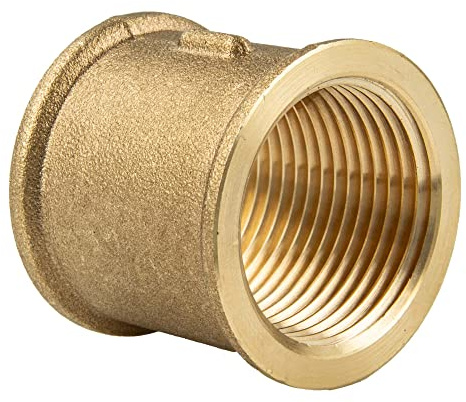 tecuro Muffe Innengewinde Rp 1 1/2 Zoll nach Norm ISO 7/1 DIN EN 10226-1, Messing blank CW617N nach Trinkwasserverordnung 50930-6