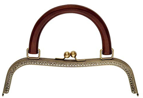 Prym Bag closure, MDF material/metal, antique brass, 26 x 19 cm