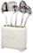 KitchenCraft Lovello Utensil Holder, 20 x 10 x 16 cm - Vanilla Cream