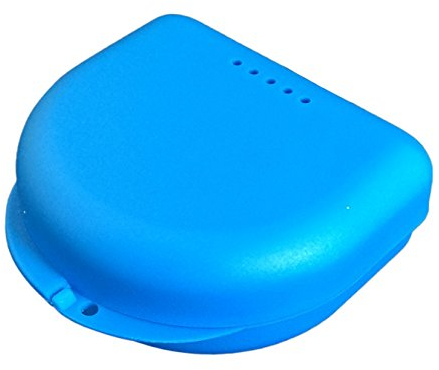 Snorflex kleine Zahnspangendose, Retainer- Dentalbox, KFO-Box, small (Blau)