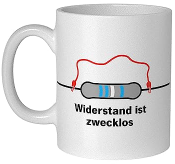 getDigital Nerd Geek Tasse Becher Widerstand ist zwecklos, Keramik, Weiß, 10 x 10 x 10 cm