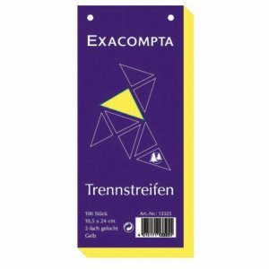 Exacompta Trennstreifen 10,5x24cm VE=100 Stück gelb
