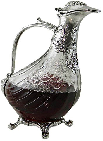 Geblasene Glaskanne Hartzinn Ente 100% Made in Italy Cavagnini Kunsthandwerk