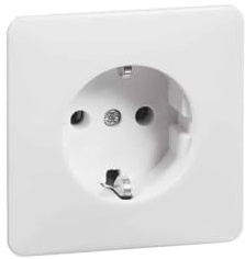 Peha 00794611 Standart Schuko-Steckdose mit Steckklemmen und Beschriftungsfeld, reinweiß