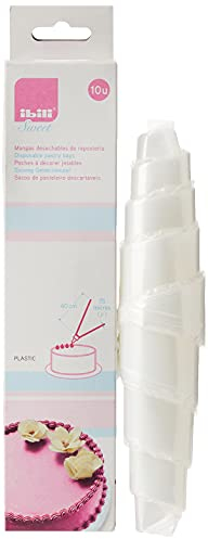 Ibili Manga DESECHABLE EN Rollo 10 uds. 40 CM, Stainless Steel, Blanco, 45 x 6 x 3 cm