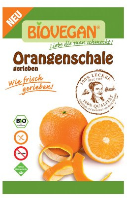 Bio Vegan Orangenschale, gerieben 10g Bio Backzutat, 10g