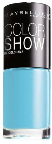 Maybelline New York Make-Up Nailpolish Color Show Nagellack Cool Blue/Ultra glänzender Farblack in kräftigem Hellblau, 1 x 7 ml