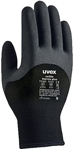 Uvex Unilite Thermo Plus Unisex 9 Winter Gloves, Black