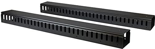 StarTech.com Canaleta para Cables Vertical con Lengüetas, Panel de Gestión de Cables Vertical, Guía Pasacables 40U para Montaje en Rack 40U, Conducto para Cables de 1,8 m (2x 91 cm) (CMVER40UF)