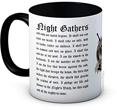 Nights Watch Oath and Shield - Jon Snow Game of Thrones - de haute qualité tasse à thé café