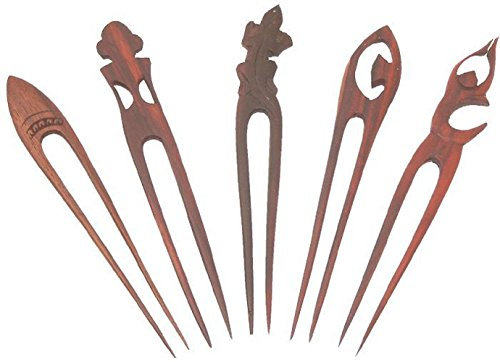 Épingle à cheveux en bois (bois de sonor) - Accessoire pour cheveux - Quantité : 1 pièce