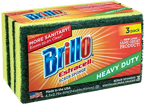 Brillo Estracell® Heavy Duty Scrub Sponge, 3 Count