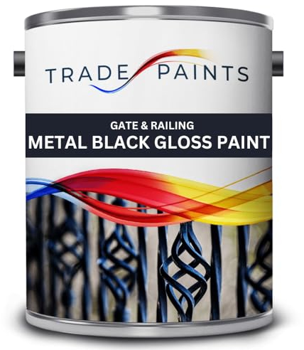 Metal Paint - Wrought Iron Gate & Railing Paint - Gloss Black - Interior & Exterior -1L