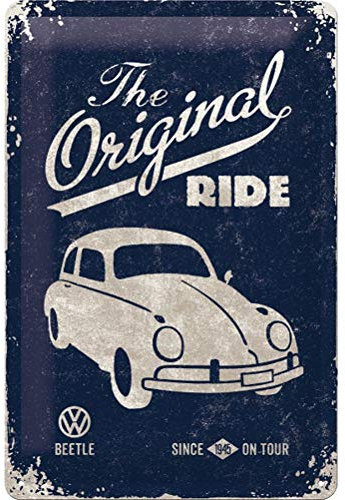 Nostalgic-Art Blechpostkarte 10x14 cm, VW Beetle - The Original Ride, 10 x 14 x 0.1 cm