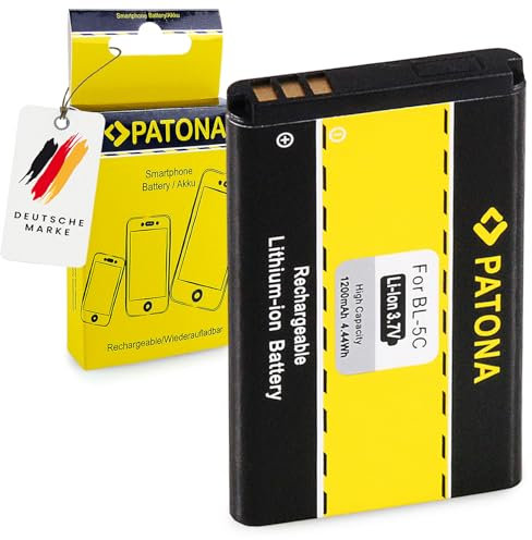 PATONA Batteria Ricambio per Nokia BL-5C BL-5CA BL-5CB BL-6C Batterie Compatibile con Nokia 7600 6820 6680 6555 3100