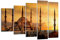 Bilder auf Leinwand 150x100cm Leinwandbild Sonnenuntergang istanbul türkei reise Groß XXL Wanddeko Bild Schlafzimmer Set 5 teilige Wandbilder Dekoration Wohnzimmer Canvas Kunstdruck Art EG150x100-2846