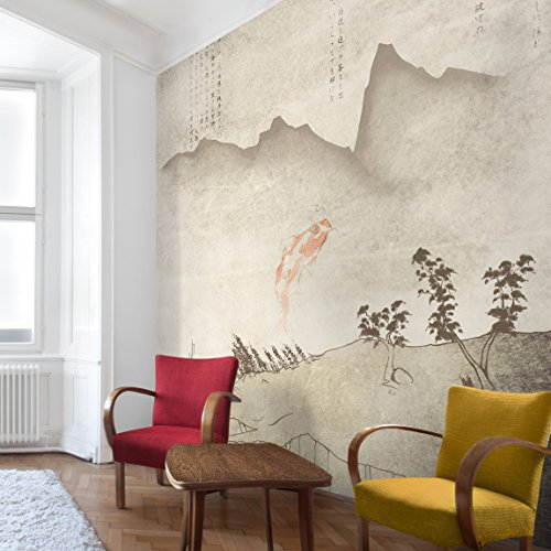 Bilderwelten Natur Fototapete 3D inkl. Kleister 288x288cm - Vliestapete Made in Germany - Fototapete Landschaft Schlafzimmer - Japan Tapete Natur - Wandtapete Natur Wohnzimmer Flur T_1776
