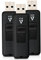 V7 VF24GAR-3PK-3E Slider USB 2.0 Mémoire Flash 4 GB noir (3 Pack)