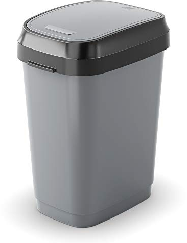 Curver Abfallbehälter, Kunststoff, grau/anthrazit, 25 Liter