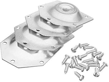 4pcs 11 Degree Angled Leg Mounting Plates, Furniture Leg Attachment Plates Industrial Strength T-Plate Sofa Legs