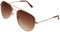 grinderPUNCH Unisex-Pilotenbrille | Modisches & Leichtes Gestell passt zu allen Gesichtsformen | 100% UV-Schutz (Metall-Goldrahmen/Braune Gläser)